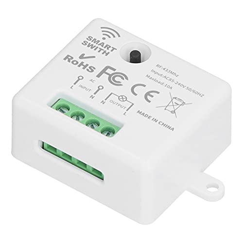 433MHz 10A Mini-Schaltmodul Smart Wireless Home Remote‑Control Light Switch Board AC 85‑240V für Smart Home Automation von Hyuduo