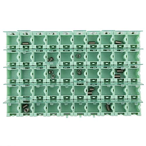 50 Blöcke SMT SMD-Box Kunststoff-Elektronikbauteile Teile-Etui Patch Labor-Aufbewahrungskoffer Mini-Werkzeugbehälter Grün von Hyuduo