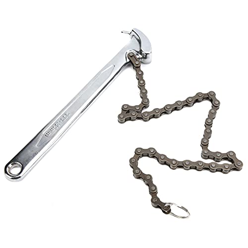 9-Zoll-Kettenschlüssel, Verstellbare Rohrzange Umkehrbare Ratschenkette Ölfilter-Werkzeuganschlüsse Maximaler Anschlussdurchmesser Ca. 156 Mm von Hyuduo