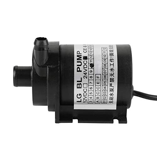 DC 24V 10W Mini bürstenlose Mini-Tauchwasserpumpen, zirkulationsarme bürstenlose Wasserpumpe mit hohem Temperaturwiderstand (schwarz) Diverse andere Pumpen und Zubehör von Hyuduo