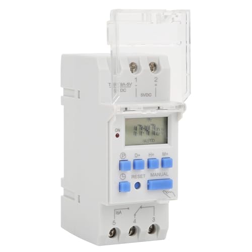 Digitale Zeitschaltuhr, DC 5V 16A Programmierbarer Timer LCD Display Wöchentliche 12/24 Stunden Zeitschaltuhr Digitale Zeitschaltuhr, DC 5V 16A Programmierbarer Timer LCD Display Wöchentliche 12/24 Stunden Zeitschaltuhr von Hyuduo