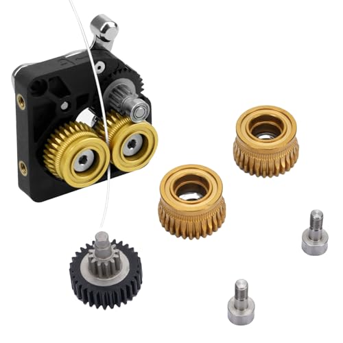 Extruder -Reduktionsgetriebe Extruder Gear Kit Gehärteter Stahl -DLC -Beschichtung für K1 K1 Maximale K1C -Ender 3 V3 V3 Plus 3D -Drucker mit 2 Doppellager -Getriebe 1 von Hyuduo