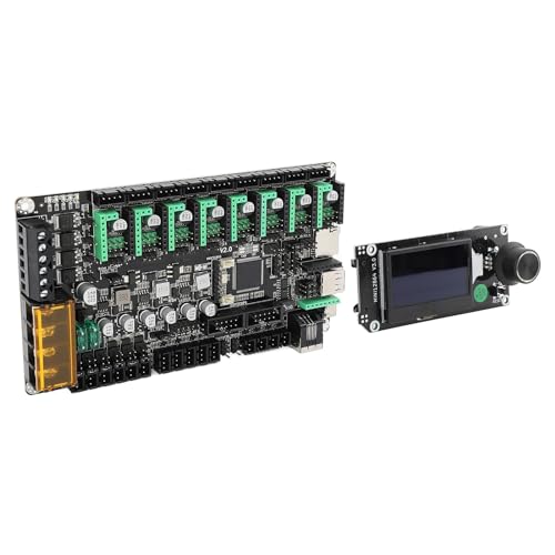 Für die V2 32-Bit-Steuerplatine, 8-Achsen-Steuerplatine-Upgrade 3D-Drucker-Unterstützung mit Mini12864 V3.0 LCD-Grafikanzeige, 3D-Druckercontroller von Hyuduo