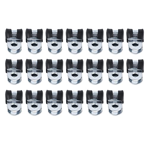 Hyuduo 20 -pcs -Packung mit 304 Edelstahl Kabelklemme Resistente R Klemme, Befestigungselement mit Stabiler Leistung füR Kabel und Rohrleitungen (12 mm) von Hyuduo
