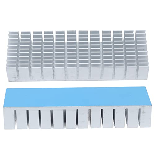 Hyuduo 2pcs Aluminium Wärmekühlkühlermodul Slotted Heatboard 120 X 40 X 20 Mm für PCB -Ultraschall -CPU -Leistungskarte mit Anodischer Oxidationsbehandlung (Mit Rückenkleber) von Hyuduo