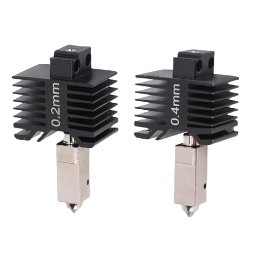 Hyuduo 3D -Drucker Heißes Ende Kit mit 0,2 Mm 0,4 Mm Düse 60W Keramikheizung Integriert Gehärteter Stahldüse Hochgeschwindigkeitsdruck Kompatibel mit X1 für PLA ABS PETG TPU von Hyuduo