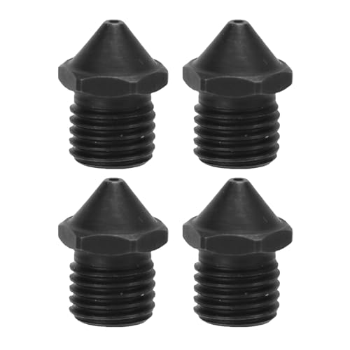 Hyuduo 3D -Druckerverhärtungstahldüsen Kit 4pcs 0,4 Mm Hoher Durchfluss 30 Mm²/s 600 Mm/s Geschwindigkeitsdruckverschleiß Nachweis von Bis zu 350 ° C mit M6 -Gewinde für K2 Pro Plus Hi von Hyuduo