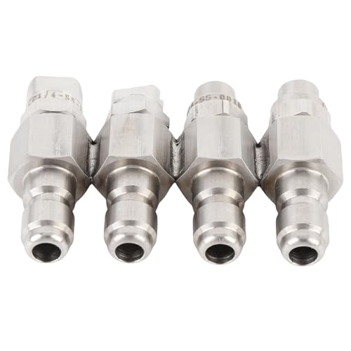 Hyuduo 4-Wege-Hochdruckreinigerdüse mit J-Stab aus Edelstahl, 2 Bis 4 GPM, Schnellanschluss für Soft-Wash-System, Hof, Auto, LKW, Wand, Rostfrei, Verschleißfest mit 0°-25°-Spitzen, Hyuduo 4-Wege-Hochdruckreinigerdüse mit J-Stab aus Edelstahl, 2 Bis 4 GPM, Schnellanschluss für Soft-Wash-System, Hof, Auto, LKW, Wand, Rostfrei, Verschleißfest mit 0°-25°-Spitzen, von Hyuduo