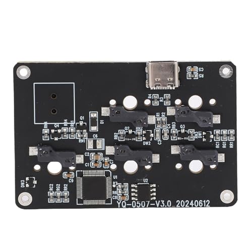 Hyuduo 5 Tasten Programmierbare Tastatur Anpassbarer Makro -Pad Heiße Swappbare Mechanische Tastatur mit RGB -leichten Rotatablenknopf für Lab 3D -Drucker von Hyuduo