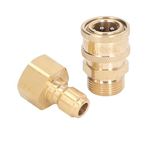 Hyuduo 5000psi Hochdruck -Waschmaschinen -Armaturen Messing Edelstahl Schnellanschlussadapter, Ideal für Schlauchpumpenkugelventil Teleskopstangenflächenreiniger, Langlebiges Material, 1 Männliche 1 Hyuduo 5000psi Hochdruck -Waschmaschinen -Armaturen Messing Edelstahl Schnellanschlussadapter, Ideal für Schlauchpumpenkugelventil Teleskopstangenflächenreiniger, Langlebiges Material, 1 Männliche 1 von Hyuduo