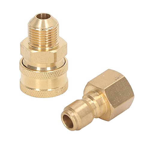Hyuduo 5000psi Hochdruck -Waschmaschinen -Armaturen Messing Edelstahl Schnellanschlussadapter, Ideal für Schlauchpumpenkugelventil Teleskopstangenflächenreiniger, Langlebiges Material, 1 Männliche 1 Hyuduo 5000psi Hochdruck -Waschmaschinen -Armaturen Messing Edelstahl Schnellanschlussadapter, Ideal für Schlauchpumpenkugelventil Teleskopstangenflächenreiniger, Langlebiges Material, 1 Männliche 1 von Hyuduo