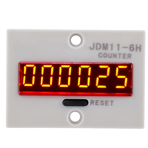Hyuduo 6 Ziffern Elektronischer Zähler ohne Spannungszähler Nicht-Spannungszählrelais 0-999999 Bereich mit 0,38-Zoll-LED-Anzeige für den Eingang des Photoelektrischen Näherungsschalters (AC/DC12V) Hyuduo 6 Ziffern Elektronischer Zähler ohne Spannungszähler Nicht-Spannungszählrelais 0-999999 Bereich mit 0,38-Zoll-LED-Anzeige für den Eingang des Photoelektrischen Näherungsschalters (AC/DC12V) von Hyuduo
