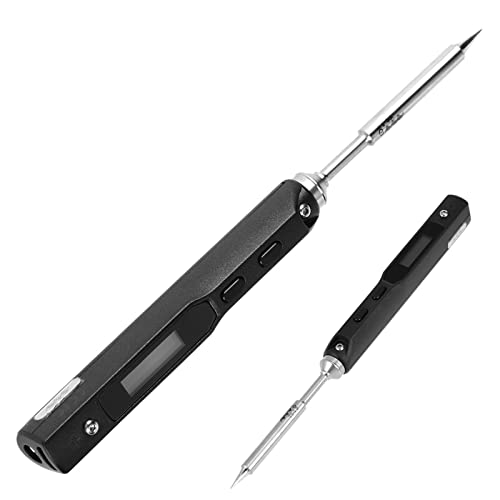 Hyuduo 65W Mini Tragbarer Elektrischer Lötschweißstift mit OLED-Bildschirm 50-400 ℃ Einstellbare Temperatur für die Reparatur der Elektronikschaltung von Hyuduo