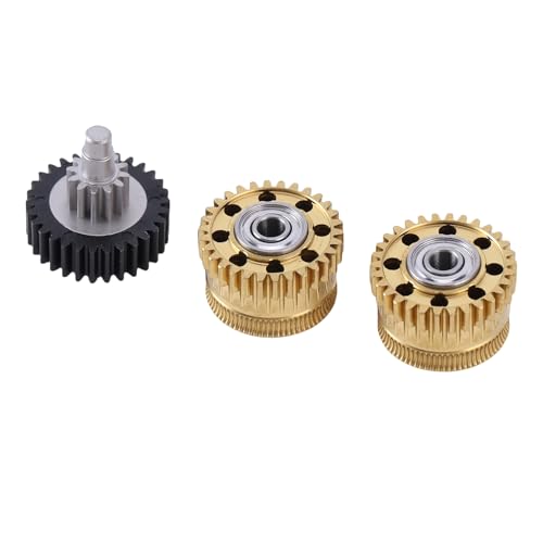 Hyuduo Austausch von Extruder -Gear -Kit -Ersatz für K2 Plus Alle Metall -DLC -beschichteten Extruder -Zahnräder Gehärteter Stahl Langlebiger 3D -Druckerteile mit Präzisem von Hyuduo