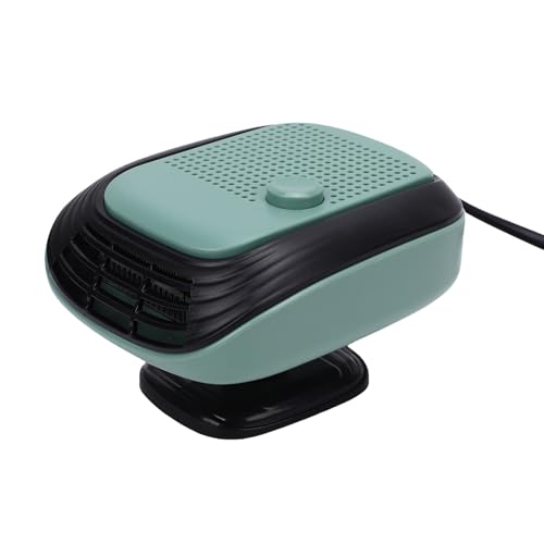 Hyuduo Auto-Raumheizung 120W 2 in 1 Einstellbarer Heizungs-Kühl Ventilator für die Meisten Autos-360 ° Drehbare Windschutz Scheibe Defogger Auto-Heizung, die in eine Zigarette Gesteckt (dunkelgrün) von Hyuduo