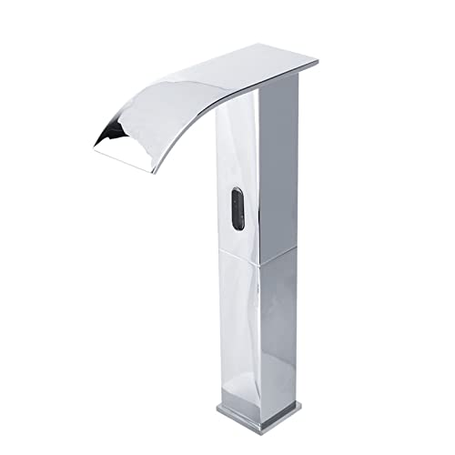 Hyuduo Berührungsloser Wasserhahn Automatischer Sensor Wasserhahn Hände- Wasserhahn mit Infrarotsensor 15-20 Cm Range Kupferkörper Wasser Sparet für Waschbecken von Hyuduo
