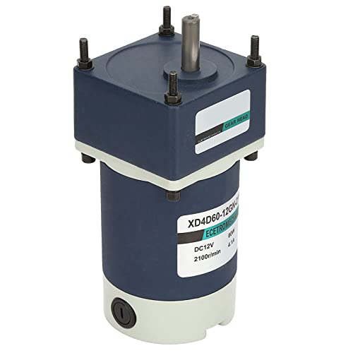 Hyuduo DC -Getriebemotor, 60 W 12 V Permanent Magnet Metal Getriebemotor mit Keyway und Einstellung der Geschwindigkeit ElectricMotor, 2100 U/Min (Reduktionsverhältnis 20.100 U/min) von Hyuduo