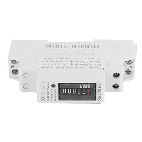Hyuduo DDM18S 220 V/230 V Einphase -DIN -Schienen Strom Energie Energie Messgerät: Zuverlässig und Einfach zu Installieren Zur Überwachung des Energieverbrauchs in Häusern und Unternehmen von Hyuduo