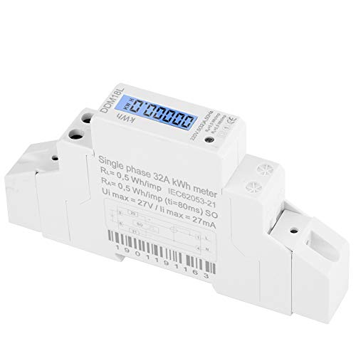 Hyuduo DIN -Schienen -Energiemesser: Zuverlässige, Einfache Installation, LCD Display für Ein Phase Stromverbrauch. Geeignet für Heim und Kleinunternehmen. von Hyuduo