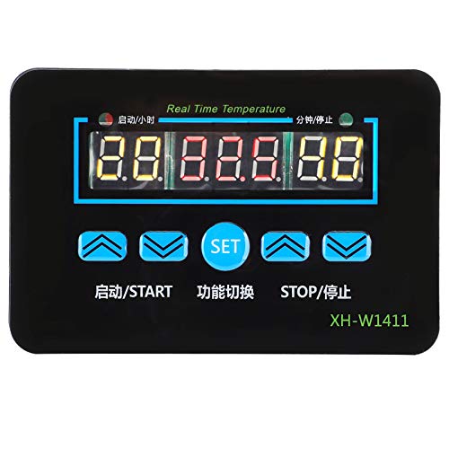 Hyuduo Digitales Thermostat Modul Temperatur Regler-19-99 ° C mit 3-Fenster-Anzeige und Sonde für Klimaanlagen Inkubation Geräte (12V) von Hyuduo