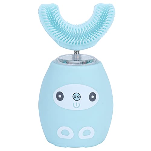 Hyuduo Elektrische Kinderzahnbürste, U-förmige Niederfrequenz-Ultraschallzahnbürste, Intelligente Zahnbürste, USB-Aufladung für Kinder(2-7 Years Old) Zahnbürsten-Set von Hyuduo