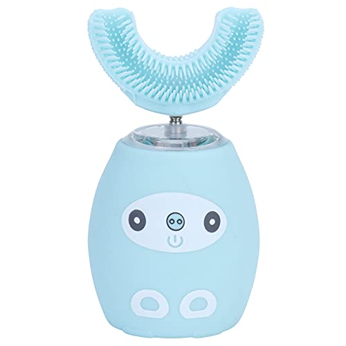 Hyuduo Elektrische Kinderzahnbürste, U-förmige Niederfrequenz-Ultraschallzahnbürste, Intelligente Zahnbürste, USB-Aufladung für Kinder(8-15 Years Old) Zahnbürsten-Set von Hyuduo