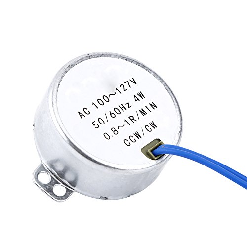 Hyuduo Elektromotor Wechselstrom 4W Synchronen Drehmotor Getriebemotor für Elektrische Lüfter-Turntable 100-127 V mit Geringem Rauschen Großes Drehmoment 0,8-18 U/Min Optional (2,5-3RPM) von Hyuduo