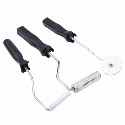 Hyuduo Fiberglas Roller Tools Kit, Aluminiumlegierung Fiberglas Bubble Paddle Set für die Reparatur von Badewannenbooten, 3-TLG von Hyuduo