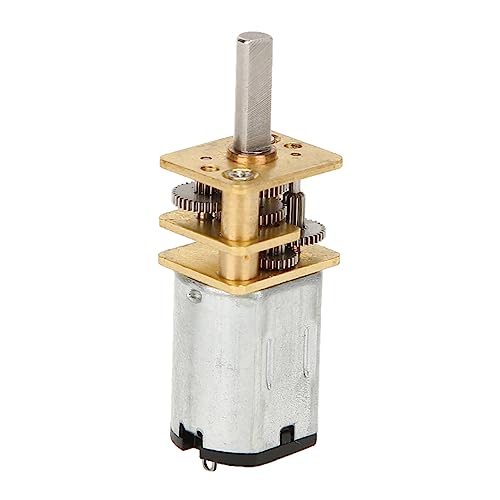 Hyuduo Getriebemotor, DC 3V 15-1000 U/Min High Drehmoment Mini Elektromotor mit Metallgetriebe für Roboter RC (500RPM) von Hyuduo