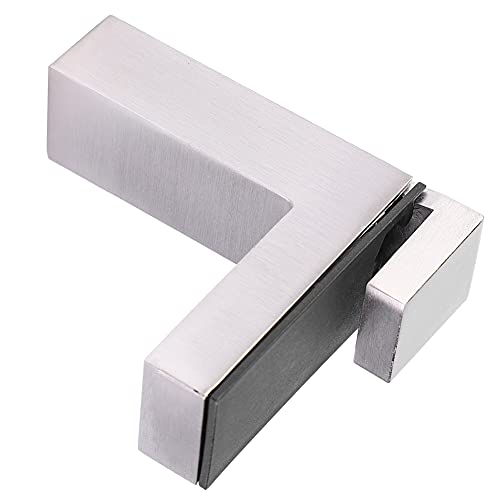 Hyuduo Hochwertiges Glasfixier -Clamp/Holder -Set Stabile Wandregalhalterung, 4pcs Holzschichtplattenstifte für die Installation (Große Nickelfarbe) von Hyuduo