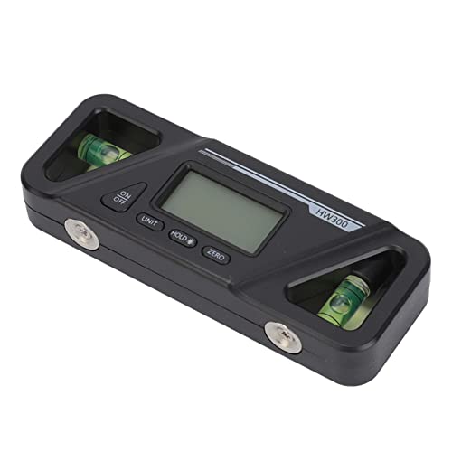 Hyuduo Kunststoff ABS Digital Neigungsmesser Magnetischen Basiswinkelmesser für die Reparatur von Holzverarbeitungsautos (BLACK) von Hyuduo
