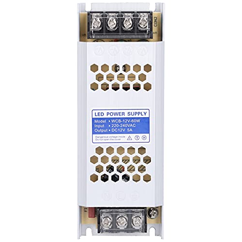 Hyuduo LED -Stromversorgung 12V 5A Aluminiumlegierung Streifenleuchte mit Hohlem Design für LED Luminous Charaktere Leuchtkästen Signboard -Anzeigen (WCB-12V-60W) von Hyuduo