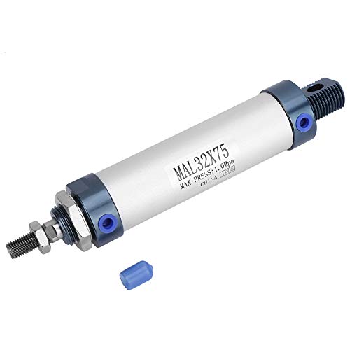 Hyuduo Mal 32 Mm Single -Stab -Doppel Acting Mini Pneumatic Air Zylinder Aluminiumlegierung für Industrievorrichtungen und Ventile (Schlaganfall 75 mm) von Hyuduo