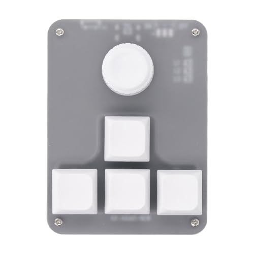 Hyuduo Mechanische Tastatur mit 4 Tasten, Einhändig Programmierbare Gaming-Tastatur mit Blauer Schalter, RGB-LED-Licht, TYP-C-Kabel, ABS-Acryl, für, OSU, Gaming, Musik, von Hyuduo