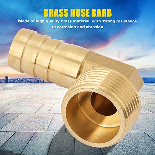 Hyuduo Messingrohranpassung, Anpassung Ellbogen, 3/4 -Barb -Anschlüsse 90 Grad Ellbogen Abnehmbarer Stecker Männlicher Faden mit Ellbogenform für Wasserschlauch (1) von Hyuduo