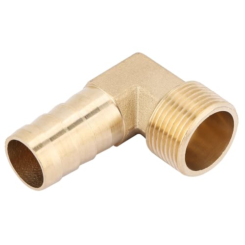 Hyuduo Messingrohranpassung, Anpassung Ellbogen, 3/4 -Barb -Anschlüsse 90 Grad Ellbogen Abnehmbarer Stecker Männlicher Faden mit Ellbogenform für Wasserschlauch (2) von Hyuduo