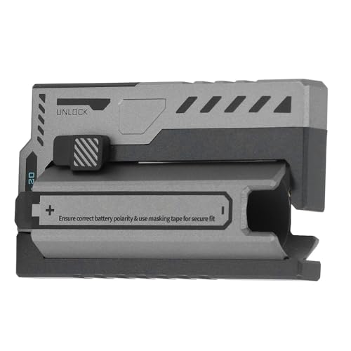 Hyuduo Mobile Power Bank 2 in 1 Austauschbares -Ladegerät Tragbare Ladekoffer für 20700 Lithium -Batterie für IOS Galaxy Smartphones Tablets BT -Geräte (SILVER) von Hyuduo