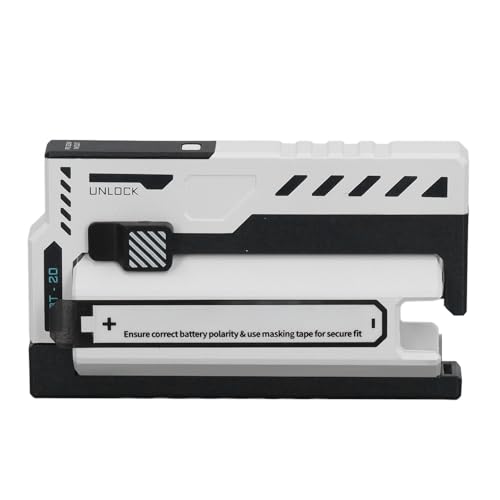 Hyuduo Mobile Power Bank 2 in 1 Austauschbares -Ladegerät Tragbare Ladekoffer für 20700 Lithium -Batterie für IOS Galaxy Smartphones Tablets BT -Geräte (WHITE) von Hyuduo
