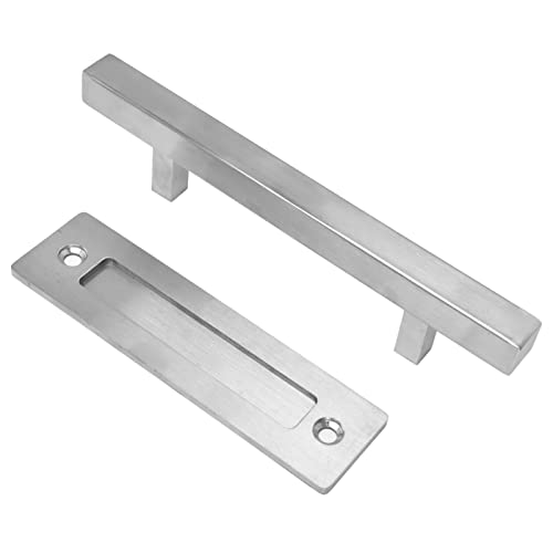 Hyuduo Schiebetürgriff Schieben, Ergonomisches Design aus Edelstahl -Türgriff Tür -Zuggriff, Mehrzweck für Scheunentüren usw., Einfach zu Installieren Premium Material von Hyuduo