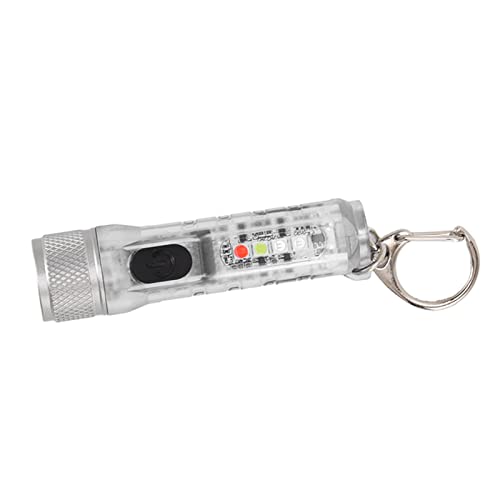 Hyuduo Schlüsselbund -LED -Taschenlampe Super Hell USB Wiederaufladbare Mini Taschenlampe für Outdoor 3 Beleuchtungsmodi für Camping Wandern Edelstahl Tragbar (klar) von Hyuduo