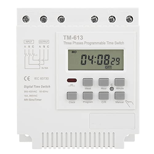 Hyuduo Smart Digital Timer Switch, Drei Phasen 380 V Wöchentlich Programmierbarer Steuerungsschalter für Motor, Wasserpumpe, Neonlampe mit 16A -Ausgang Hyuduo Smart Digital Timer Switch, Drei Phasen 380 V Wöchentlich Programmierbarer Steuerungsschalter für Motor, Wasserpumpe, Neonlampe mit 16A -Ausgang von Hyuduo