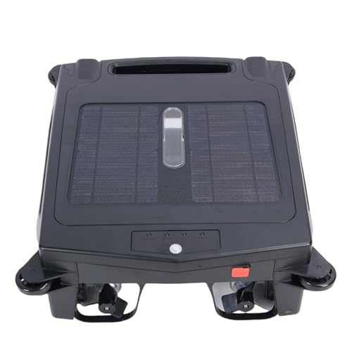 Hyuduo Solarpool Skimmer Oberflächenreiniger Automatischer Roboterpool -Reiniger mit 5 Stunden Laufzeit Flacher Wasserschutz für Einköpfige Über Gemahlene Pools (EU-Stecker) von Hyuduo