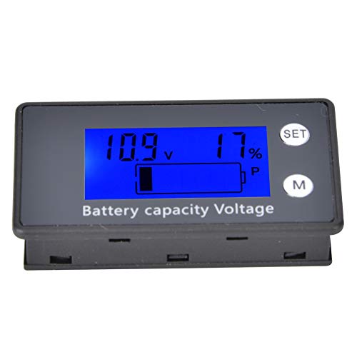 Hyuduo Spannungsmesser, LCD Digital Voltmeter für DC 10-100 V, Plug-In, Echtzeitüberwachung mit Smart Chip, 2-Farben-Display, Hohe Leistung, Bequeme Installationsgröße, Praktisch ((10-100V) blau) von Hyuduo