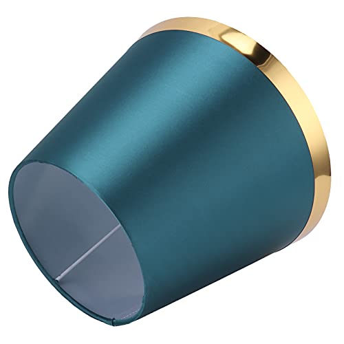 Hyuduo Stofflampenschatten Europäischer Stil Moderner Lampenschirm für E27 Tischlampe Clipon Installation für Schlafzimmer, Hotel Eisen + Stoff + PVC 1PC (PX127 grün) von Hyuduo