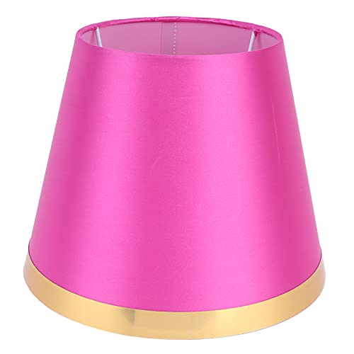 Hyuduo Stofflampenschatten Europäischer Stil Moderner Lampenschirm für E27 Tischlampe Clipon Installation für Schlafzimmer, Hotel Eisen + Stoff + PVC 1PC (PX131 Rosenrot) von Hyuduo