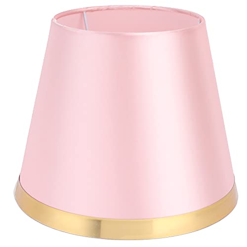 Hyuduo Stofflampenschatten Europäischer Stil Moderner Lampenschirm für E27 Tischlampe Clipon Installation für Schlafzimmer, Hotel Eisen + Stoff + PVC 1PC (PX132 rosa) von Hyuduo