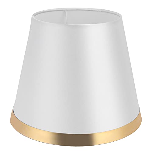 Hyuduo Stofflampenschatten Europäischer Stil Moderner Lampenschirm für E27 Tischlampe Clipon Installation für Schlafzimmer, Hotel Eisen + Stoff + PVC 1PC (PX148 grau) von Hyuduo