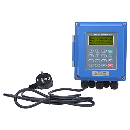 Hyuduo TUF-2000B Ultraschall Flüssiger Durchflussmeter mit Wandmontiertem LCD-Display für Industrielle Anwendungen (EU-Stecker) von Hyuduo