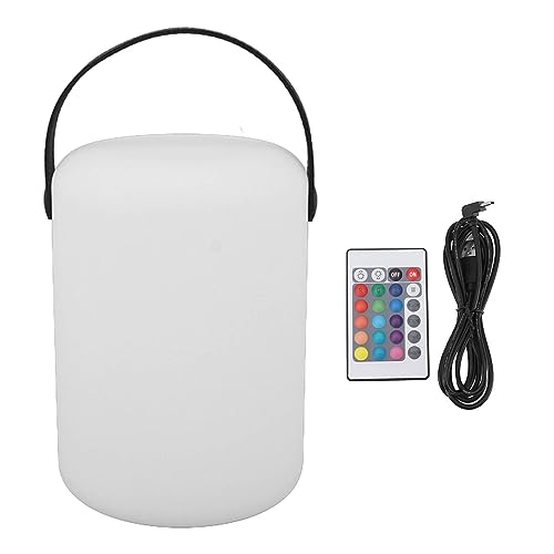 Hyuduo Tragbare LED-Campingleuchte, Wiederaufladbar über USB, 16 Farben, Fernbedienung, Zylindrische Hand-Campinglaterne, Farbwechsellampe mit Fernbedienung für Schlafzimmer, von Hyuduo