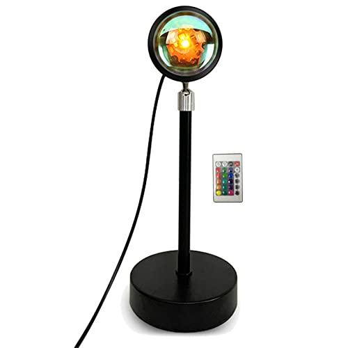 Hyuduo Umgebungsprojektorlampe 16 Farben 180 ° Drehbare Fernbedienung RGB-Projektionslicht, Dekorative Nachtlicht-Stehlampe LED-Ecklampe Stehlampe für Live-Übertragungshintergrund von Hyuduo